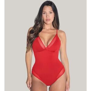 NWOT TA3 Meshy Bathingsuit - Red - Small/Short